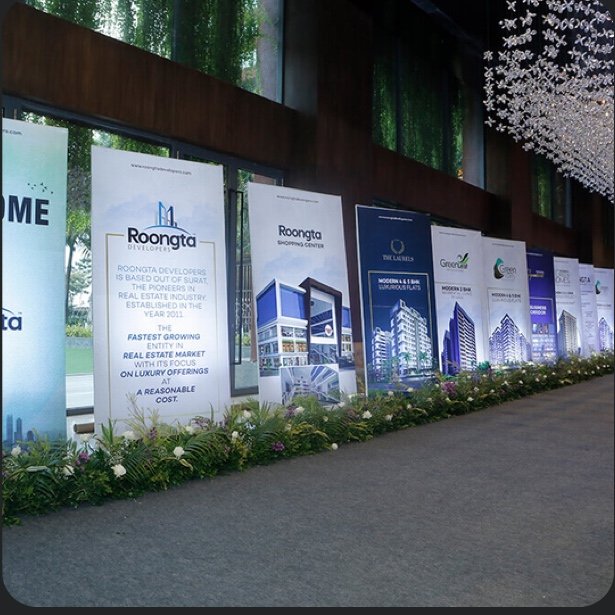Luxury property development exhibition gallery showcase by Roongta